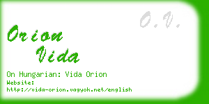 orion vida business card